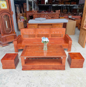 Ghế Sofa Gỗ Sồi Nga Văng Trứng Nhỏ Gọn Màu Xoan 