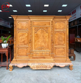 Tủ Thờ Gỗ Gõ Đỏ Cao Cấp 1m75 Cánh Trơn