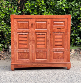 Tủ Giày Dép Gỗ Hương Đá 3 Cánh Hiện Đại - TD 03