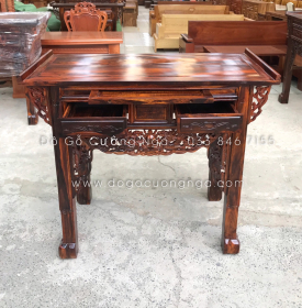 Bàn thờ gia tiên gỗ Muồng 1 tầng giá rẻ  BT 011
