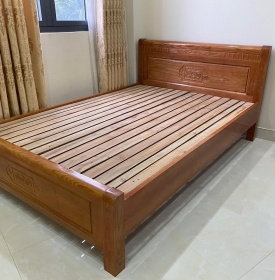 Giường gỗ sồi nga vạt lan giá rẻ 