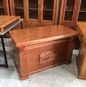Bàn Làm Việc Gỗ Xoan Đào 1m2 Hiện Đại - BLV 09