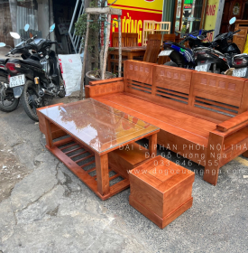 Ghế Sofa Gỗ Sồi Nga Văng Trứng Nhỏ Gọn Màu Xoan 