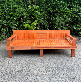 Giường Gấp Gỗ Sồi 1m6x2m Màu Cánh Gián Bền Đẹp 