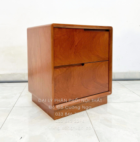 Tủ Táp Đầu Giường Gỗ Hương Đá 2 Ngăn Kéo Sang Trọng
