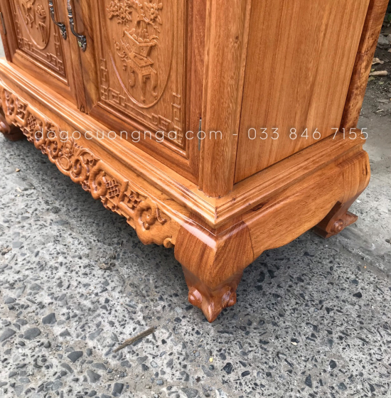 Tủ rượu gỗ Gõ Đỏ vuông 80 TG 013