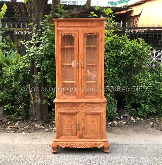 Tủ rượu gỗ Gõ Đỏ vuông 80 TG 013