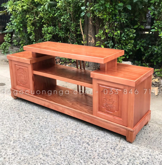 Kệ Tivi Gỗ Xoan Đào Hiện Đại 1m6 Giá Rẻ KG 025