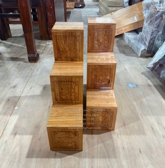 Bậc Tam Cấp Gỗ Xoan 16cm (5 màu)