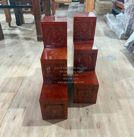 Bậc Tam Cấp Gỗ Xoan 16cm (5 màu)