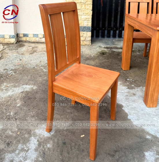 Bộ Bàn Ăn Gỗ Gõ Đỏ Hiện Đại 8 Ghế Mặt Liền 