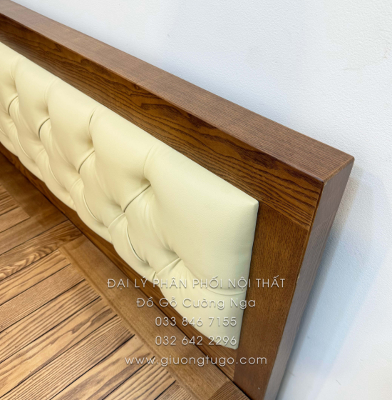 Combo Phòng Ngủ Gỗ Sồi Nga Lau Màu Óc Chó 3 Chi Tiết 