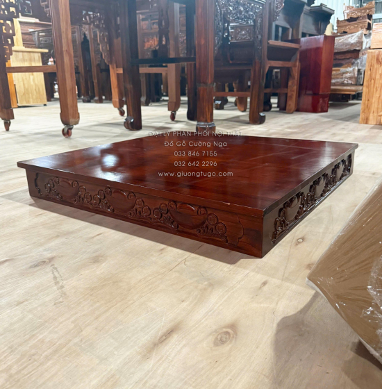 Đế Kê Bàn Thờ Ông Địa - Thần Tài Gỗ Xoan (5 màu)