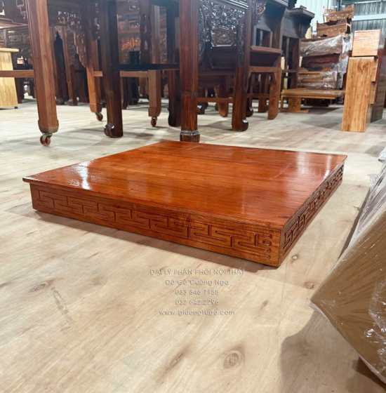 Đế Kê Bàn Thờ Ông Địa - Thần Tài Gỗ Xoan (5 màu)