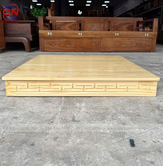 Bộ Bàn Thờ Tam Cấp Gỗ Thông Kết Hợp 3 Chi Tiết