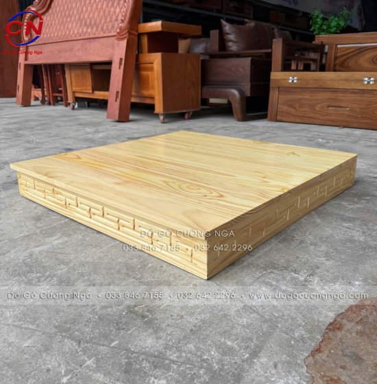 Bộ Bàn Thờ Tam Cấp Gỗ Thông Kết Hợp 3 Chi Tiết