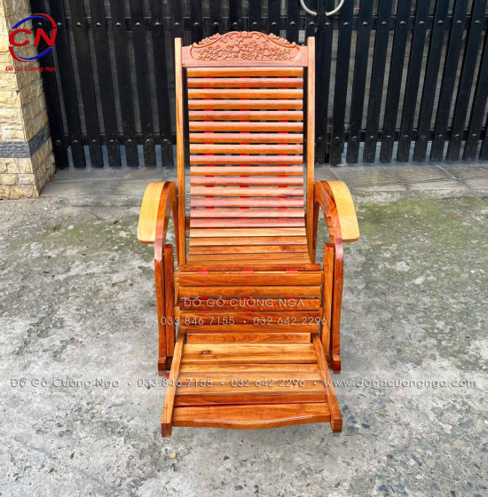 Ghế Dây Gỗ Căm Xe 3 Dây Thư Giãn Gỗ Tự Nhiên Chắc Chắn