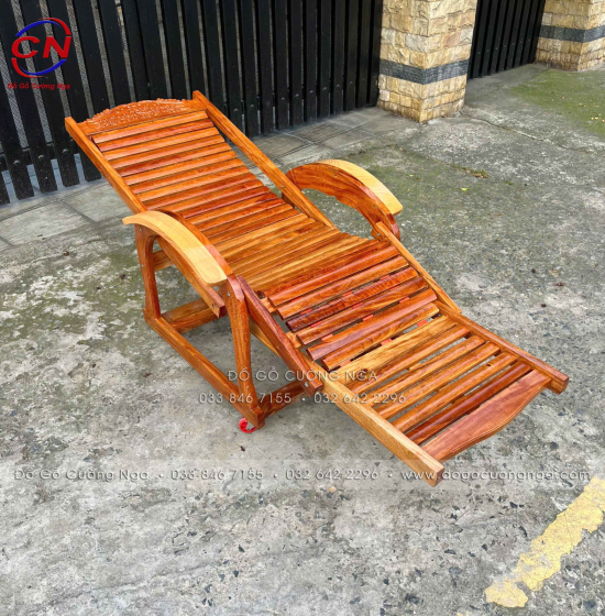 Ghế Dây Gỗ Căm Xe 3 Dây Thư Giãn Gỗ Tự Nhiên Chắc Chắn