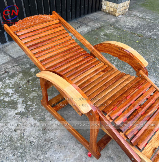 Ghế Dây Gỗ Căm Xe 3 Dây Thư Giãn Gỗ Tự Nhiên Chắc Chắn