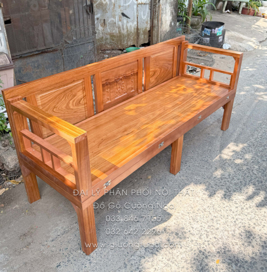 Giường Gấp Gỗ Hương Xám Chân Cao Phù Hợp Cho Người Lớn Tuổi