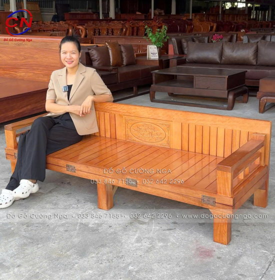Giường Gấp Gỗ Sồi 1m6x2m Màu Cánh Gián Bền Đẹp 