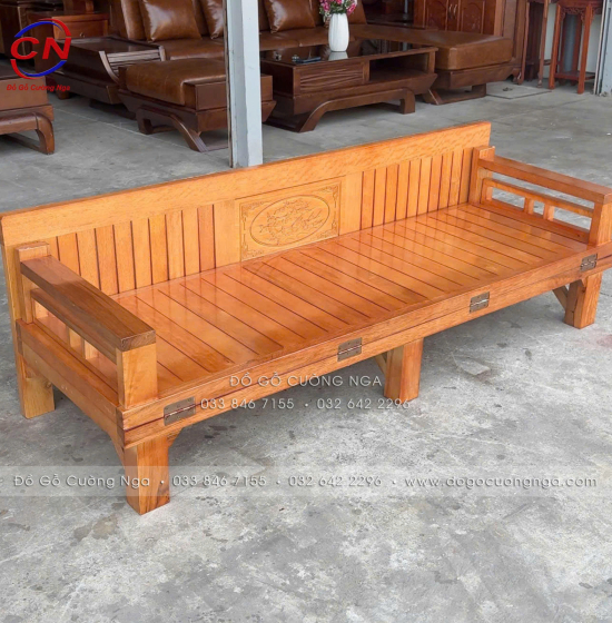 Giường Gấp Thành Ghế Gỗ Sồi 1m2x1m9 Màu Xoan Đẹp 