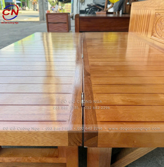 Giường Gấp Thành Ghế Gỗ Sồi 1m2x1m9 Màu Xoan Đẹp 