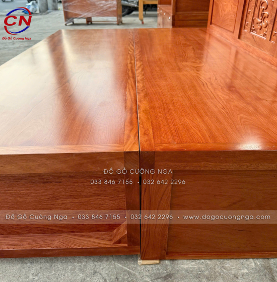 Giường Gấp Đa Năng Gỗ Hương Đá Chân Cao 2 Ngăn Kéo Tiện Lợi