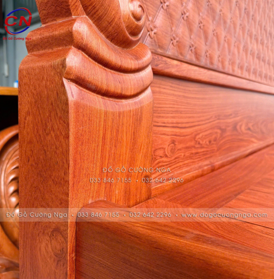 Giường Ngủ Gỗ Hương Đá - Phản Liền Tân Cổ Điển