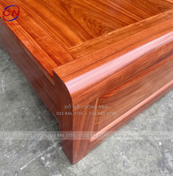 Giường Ngủ Gỗ Cẩm Vạt Phản Liền Hiện Đại - Mẫu Bắt Chỉ 