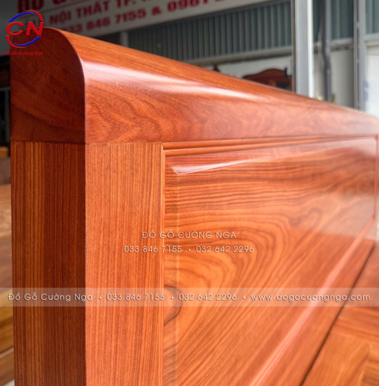 Giường Ngủ Gỗ Cẩm Vạt Phản Liền Hiện Đại - Mẫu Bắt Chỉ 