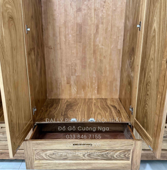 Combo Phòng Ngủ Gỗ Hương Xám 2 Chi Tiết Hiện Đại Cao Cấp