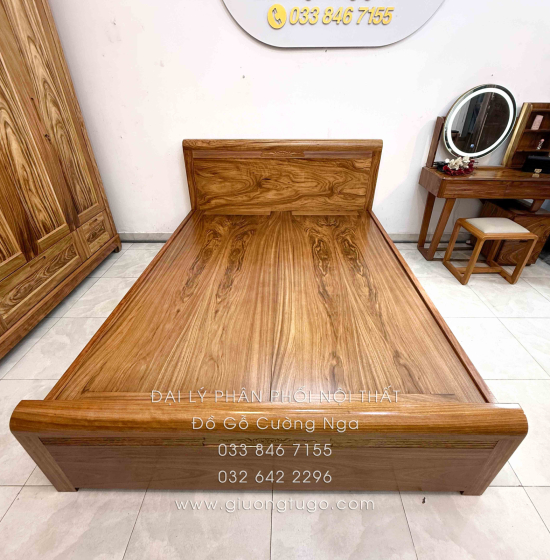 Combo Phòng Ngủ Gỗ Hương Xám 2 Chi Tiết Hiện Đại Cao Cấp