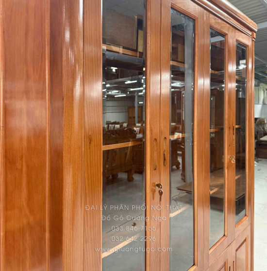 Tủ Sách Gỗ Xoan Đào 1m6 Cao Cấp Đẹp 