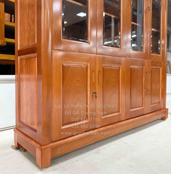 Tủ Sách Gỗ Xoan Đào 1m6 Cao Cấp Đẹp 
