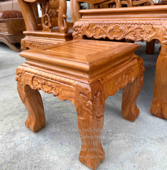 Ghế Salon Gỗ Gõ Đỏ Tay 10 - 6 Món Cao Cấp 
