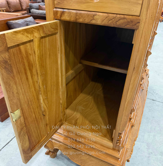 Tủ Thờ Gỗ Gõ Đỏ Cao Cấp 1m75 Cánh Trơn
