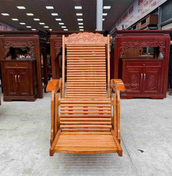 Ghế Dây Thư Giãn Gỗ Gõ Đỏ Cao Cấp - 3 Dây