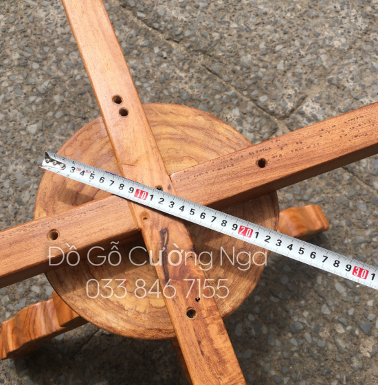 Bộ bàn ăn tròn gỗ gõ đỏ 6 ghế cao cấp - mẫu lu y 