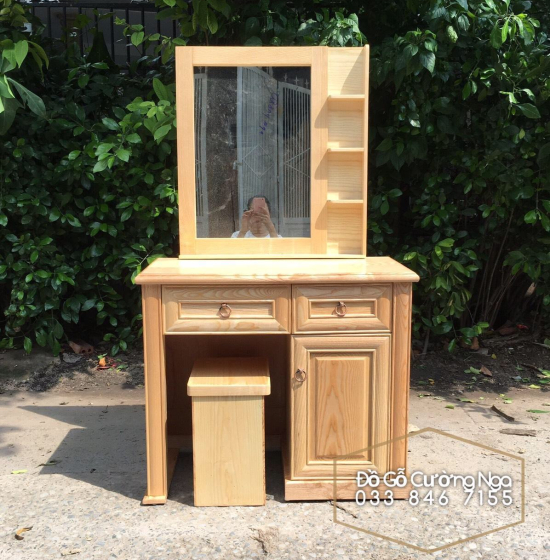 Bàn Trang Điểm Gỗ Sồi Nga 80cm Đẹp Giá Rẻ TĐ 027