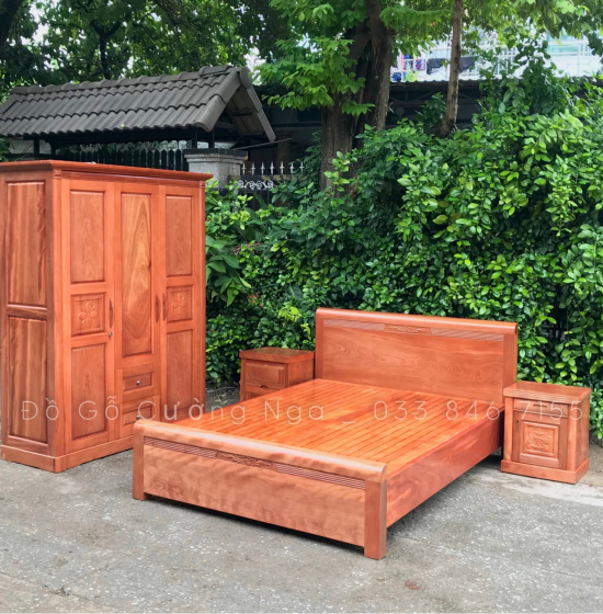 Tủ quần áo gỗ xoan đào 3 cánh hiện đại giá tốt 