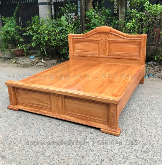 Giường gỗ gõ đỏ vạt phản