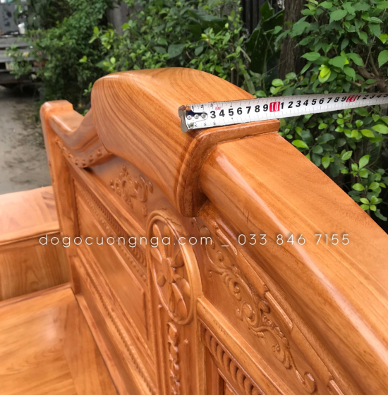 Giường gỗ gõ đỏ vạt phản