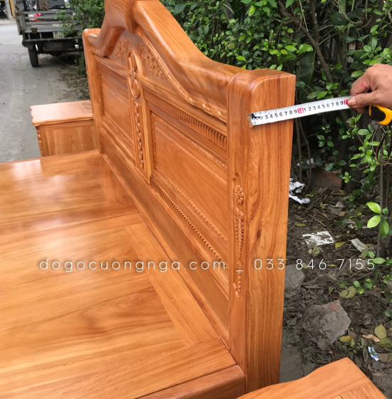 Giường gỗ gõ đỏ vạt phản