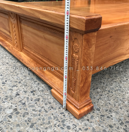 Giường gỗ gõ đỏ vạt phản