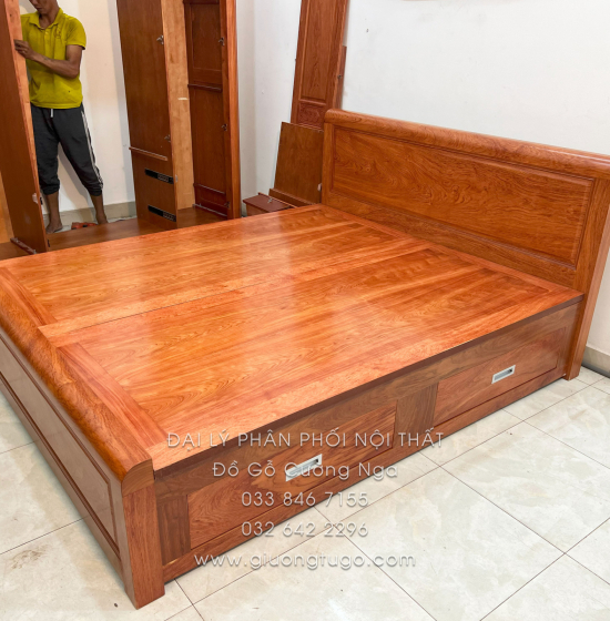 Combo Phòng Ngủ Gỗ Hương Đá 4 Chi Tiết Giá Cực Ưu Đãi