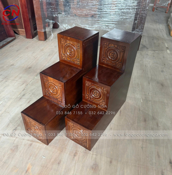 Bậc Tam Cấp Gỗ Xoan 16cm (5 màu)