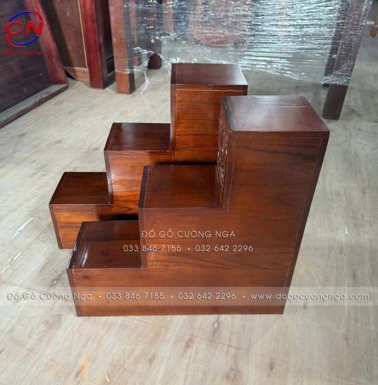 Bậc Tam Cấp Gỗ Xoan 16cm (5 màu)