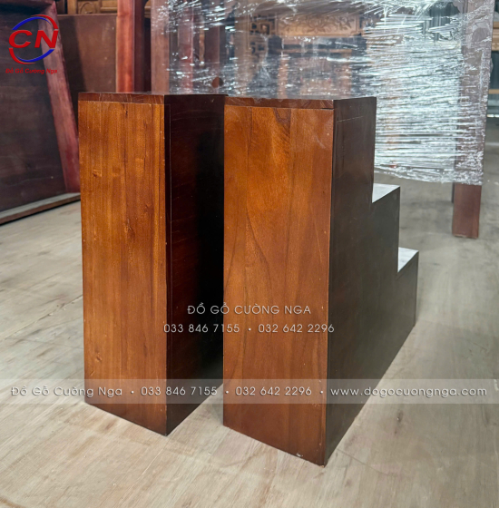 Bậc Tam Cấp Gỗ Xoan 16cm (5 màu)