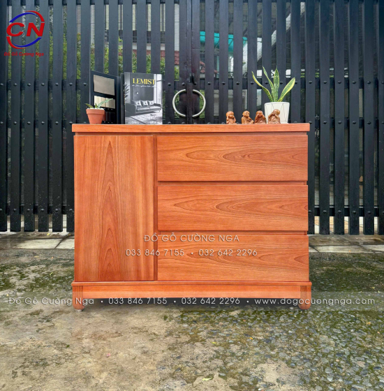 Tủ ngăn kéo gỗ xoan đào ( tủ quần áo em bé ) 
